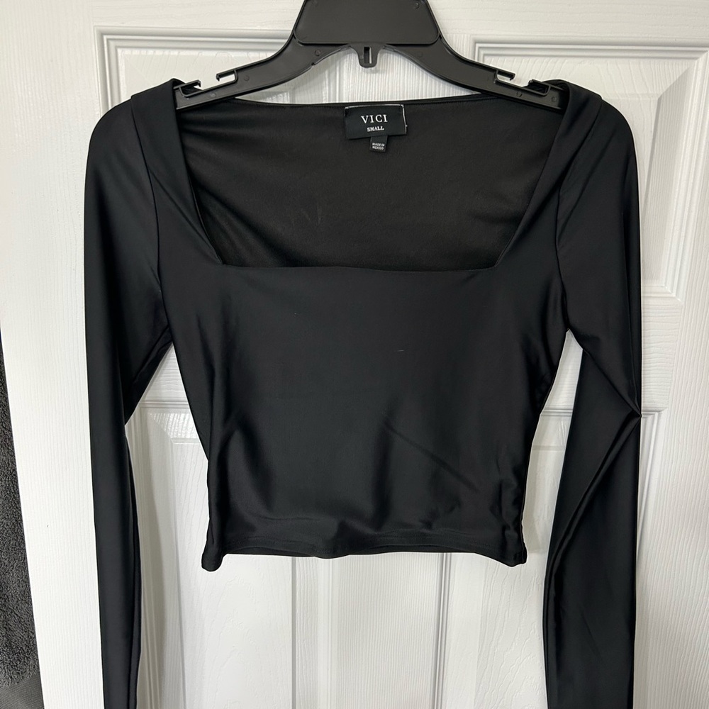 Vici Black Crop Top